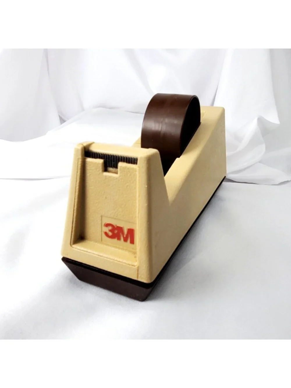 VTG 3M Scotch C-25 Heavy-Duty Desktop Tape Dispenser Beige/Brown Model 28000 USA